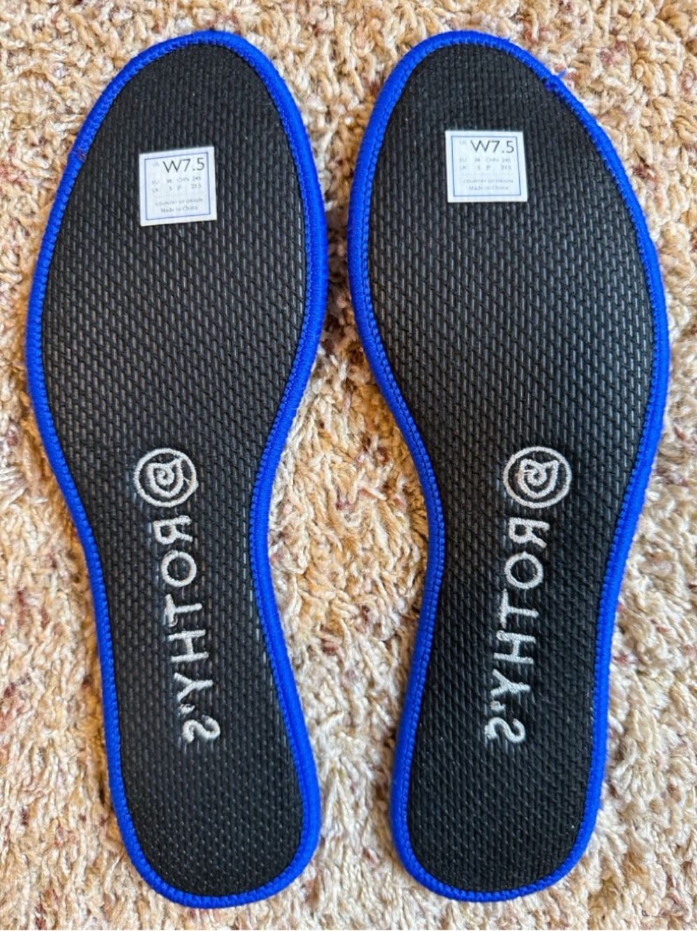 Rothy's Round Toe Birdseye Flats Size 7.5 Navy Blue - Picture 6 of 8